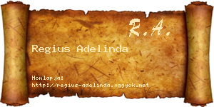Regius Adelinda névjegykártya